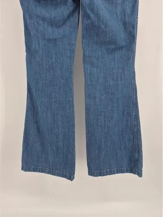 GAP 1969 Original Flare Jeans Braided Waist & Pockets Women's 8 R Vintage - Picture 12 of 16